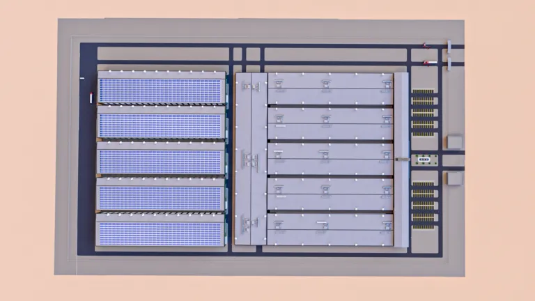 Top view rendering of the planned facility