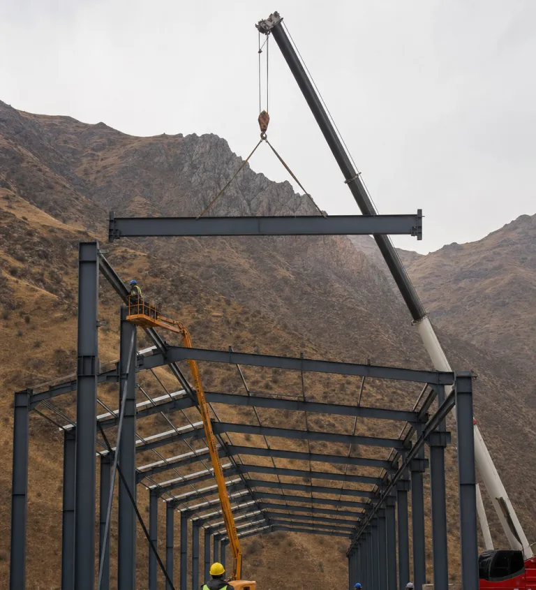 Construction of the production hall