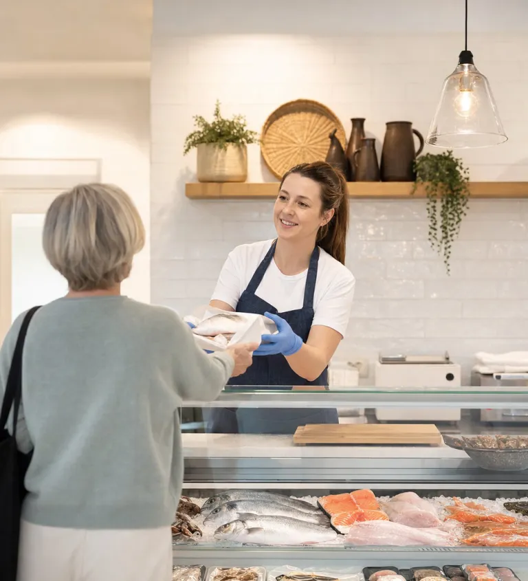 Fresh fish counter