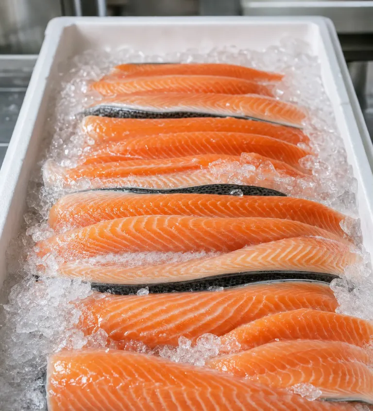 Packed fillets ready for dispatch