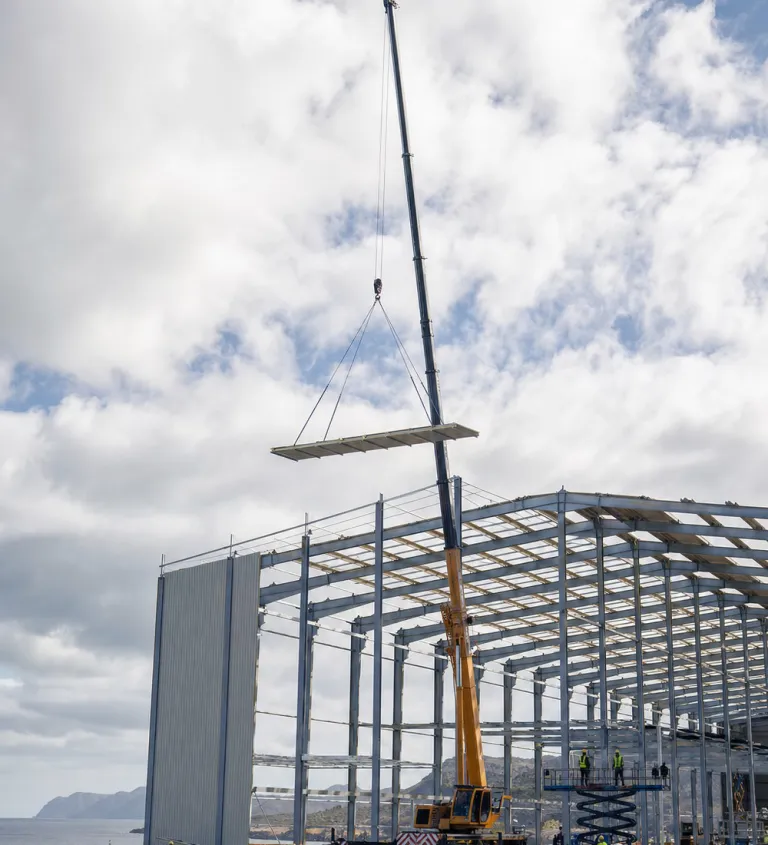 Construction of the first production hall