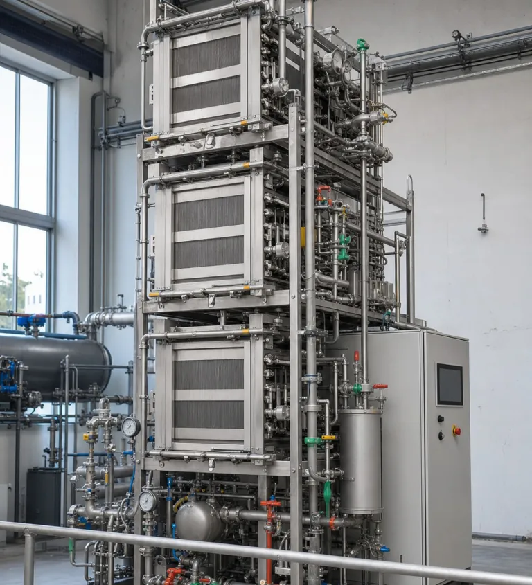 Electrolyser and hydrogen skid in the technical room