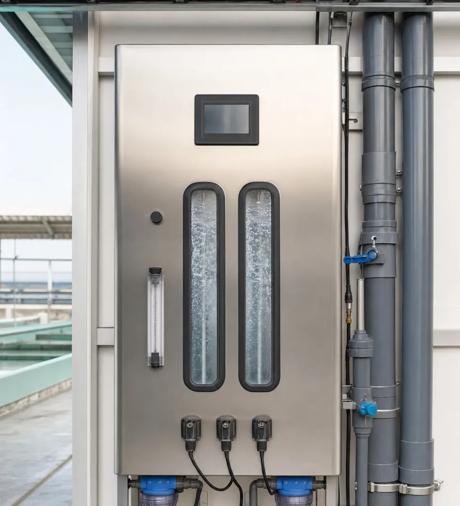 Water conditioning unit with inspection windows