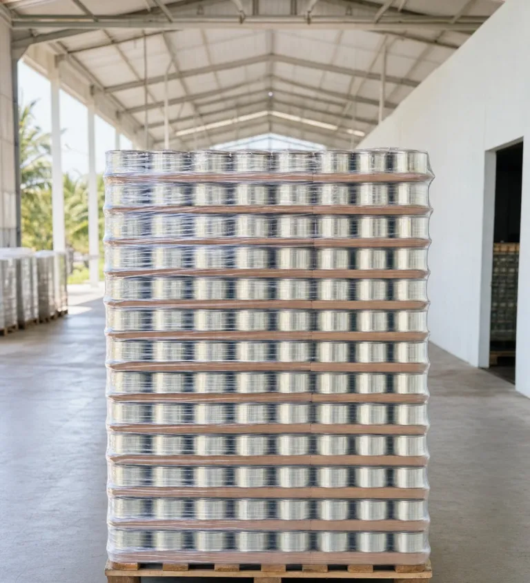 Pallet of finished cans