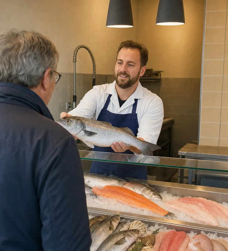 Fresh fish counter